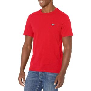 imageLacoste Mens Crew Neck Short Sleeve Regular Fit Classic TShirtNeps Red
