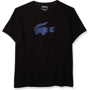 imageLacoste Mens Ultra Dry XXL Logo Sport TShirtBlackCosmic