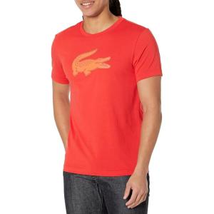 imageLacoste Mens Ultra Dry XXL Logo Sport TShirtCorrida RedFlashy Orange