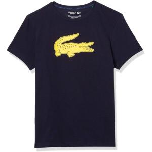 imageLacoste Mens Ultra Dry XXL Logo Sport TShirtNavy BlueWasp