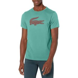imageLacoste Mens Ultra Dry XXL Logo Sport TShirtOcelle GreenWine Red