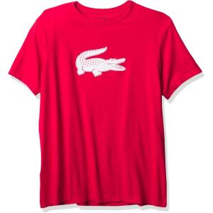 imageLacoste Mens Ultra Dry XXL Logo Sport TShirtRedWhite
