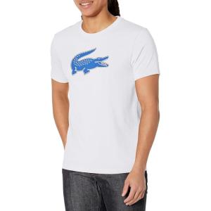 imageLacoste Mens Ultra Dry XXL Logo Sport TShirtWhiteKingdom Blue