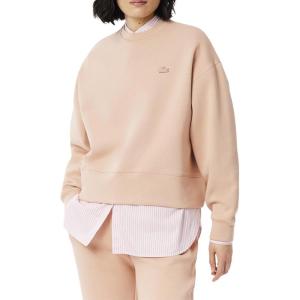 imageLacoste Womens Back Print Oversized SweatshirtLatte