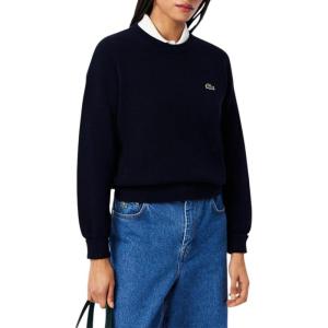 imageLacoste Womens Core Collection Regular Fit Crew Neck Long Sleeve Classic SweaterNavy Blue