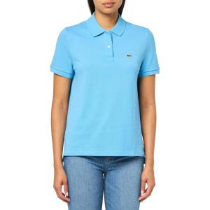 imageLacoste Womens Core Short Sleeve Regular Fit Petit Pique PoloArgentine Blue