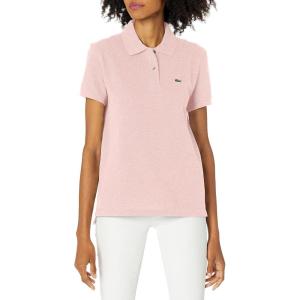 imageLacoste Womens Core Short Sleeve Regular Fit Petit Pique PoloDeep Flamingo Pink