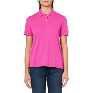 imageLacoste Womens Core Short Sleeve Regular Fit Petit Pique PoloFuchsia