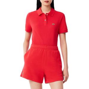 imageLacoste Womens Core Short Sleeve Regular Fit Petit Pique PoloGrenadine Red