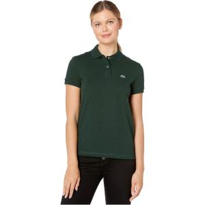 imageLacoste Womens Core Short Sleeve Regular Fit Petit Pique PoloSinople
