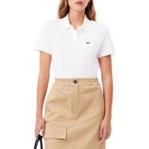 imageLacoste Womens Core Short Sleeve Regular Fit Petit Pique PoloWhite