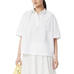 imageLacoste Womens Oversized Technical Fabric Polo ShirtWhite