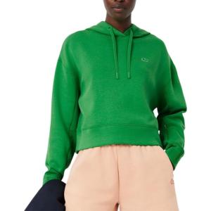 imageLacoste Womens Short Cut Cutton HoodieGreen