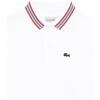 imageLacoste Boys Short Sleeve Relaxedfit Graphic Polo ShirtWhiteMultico
