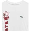 imageLacoste Boys Short Sleeve Tennis Graphic TShirtBlanc