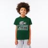imageLacoste Kids Short Sleeve Crewneck Large Front Croc Graphic TeeshrtAppalachan Green