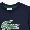 imageLacoste Kids Short Sleeve Crewneck Large Front Croc Graphic TeeshrtNavy Blue