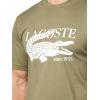 imageLacoste Mens Crew Neck Short Sleeve Classic Fit Branding TShirtKhaki