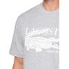 imageLacoste Mens Crew Neck Short Sleeve Classic Fit Branding TShirtSilver Chine