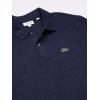 imageLacoste Mens Slim Fit L1212 Short Sleeve Pique Polo ShirtDark Indigo Blue