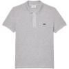 imageLacoste Mens Slim Fit L1212 Short Sleeve Pique Polo ShirtSilverGrey Chine