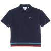 imageLacoste Boys Oversized Short Sleeve Color Blocked Polo ShirtNavy BlueMulticolor