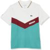 imageLacoste Boys Short Sleeve Chevron Tennis PoloBlancLimeirazinocelle