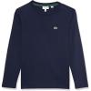 imageLacoste Long Sleeve Crew Neck Cotton TShirtMarine