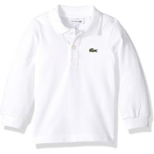 imageLacoste Boys Boy l1912 Long Sleeve Classic Pique PoloWhite