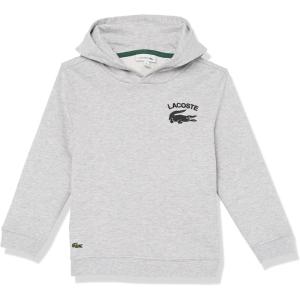 imageLacoste Boys Long Sleeve Hooded SweatshirtSilver Chine
