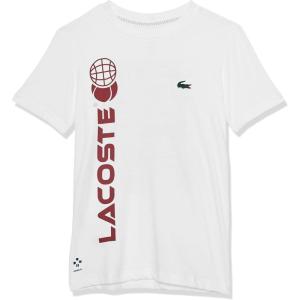 imageLacoste Boys Short Sleeve Tennis Graphic TShirtBlanc