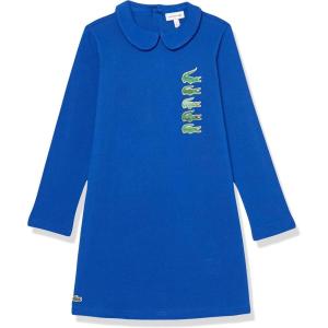 imageLacoste Girls Back Closure Crocodile Polo DressCobalt