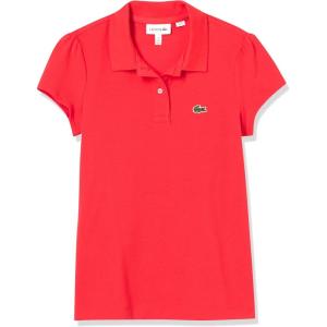 imageLacoste Girls Classic Short Sleeve Piqu Polo ShirtRedcurrant Bush