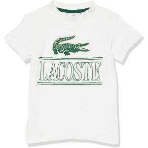 imageLacoste Kids Short Sleeve Crewneck Large Front Croc Graphic TeeshrtWhite