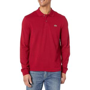 imageLacoste Mens Classic Long Sleeve Pique Polo ShirtBordeaux