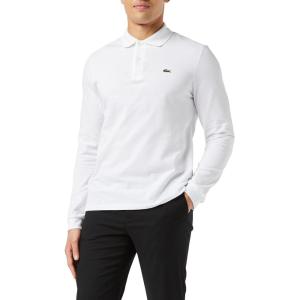 imageLacoste Mens Classic Long Sleeve Pique Polo ShirtWhite