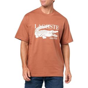 imageLacoste Mens Crew Neck Short Sleeve Classic Fit Branding TShirtTrack