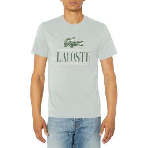 imageLacoste Mens Crew Neck Short Sleeve Regular Fit Branding TShirtArgent Chine 3d Print