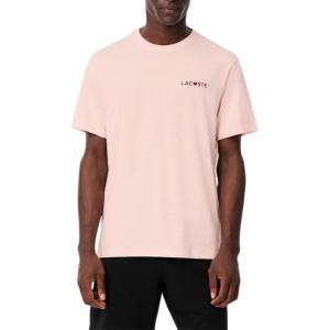 imageLacoste Mens Crew Neck Short Sleeve Regular Fit Branding TShirtDog RoseLadybird