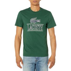 imageLacoste Mens Crew Neck Short Sleeve Regular Fit Branding TShirtGreen 3d Print