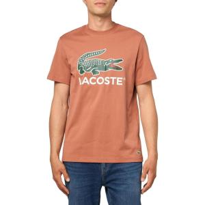 imageLacoste Mens Crew Neck Short Sleeve Regular Fit Branding TShirtTrack