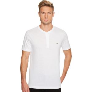 imageLacoste Mens Pima Cotton Henley TShirtWhite
