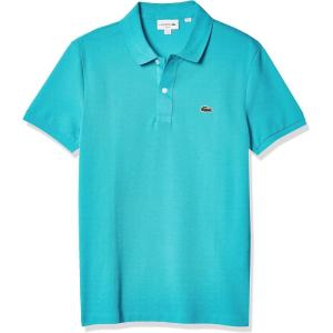 imageLacoste Mens Slim Fit L1212 Short Sleeve Pique Polo ShirtAzure Blue