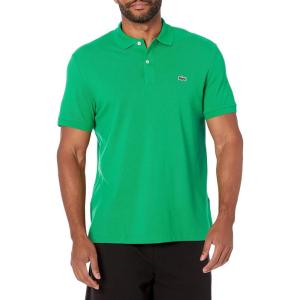 imageLacoste Mens Slim Fit L1212 Short Sleeve Pique Polo ShirtFluorinegreen