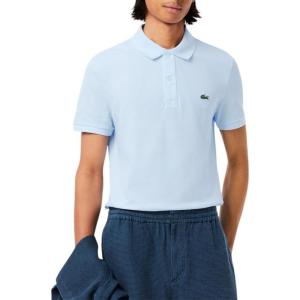imageLacoste Mens Slim Fit L1212 Short Sleeve Pique Polo ShirtRill Light Blue