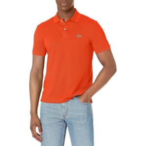 imageLacoste Mens Slim Fit L1212 Short Sleeve Pique Polo ShirtSunrise