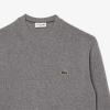 imageLacoste Mens Carded Wool Crew Neck SweaterSilver Chine