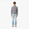 imageLacoste Mens Carded Wool Crew Neck SweaterSilver Chine