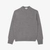 imageLacoste Mens Carded Wool Crew Neck SweaterSilver Chine