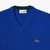 imageLacoste Mens Core Collection Regular Fit VNeck Long Sleeve Classic SweaterCobalt